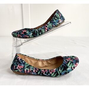 Sonoma Jana Floral Tropical Ballet Flats Women's 6.5 M Comfort Scrunch Slip On